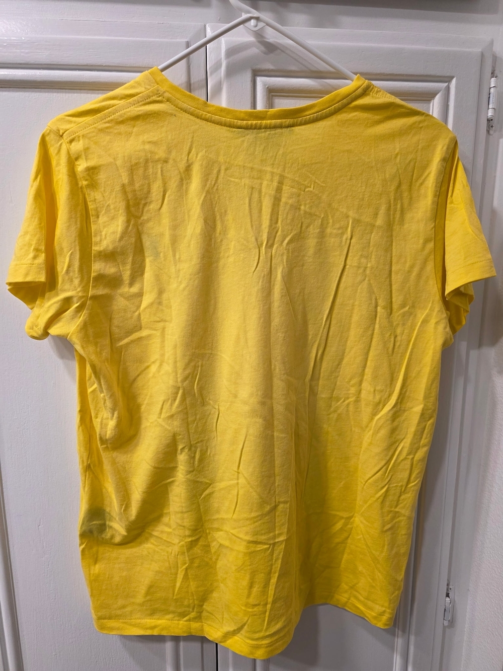 Polo by Ralph Lauren Women's Yellow V-Neck Polo Tee with Blue Pony ~ Size Large - Picture 3 of 8